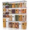 Vtopmart 32pcs Airtight Food Storage Containers Set BPA Free Plastic Kitchen and Pantry Organization Canisters with Lids for Ce