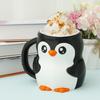 Resin Penguin Shape Ice Cream Holder With Snack Drawer Anti Deformation Wide Opening Penguin Style Ice Cream Container for Movie