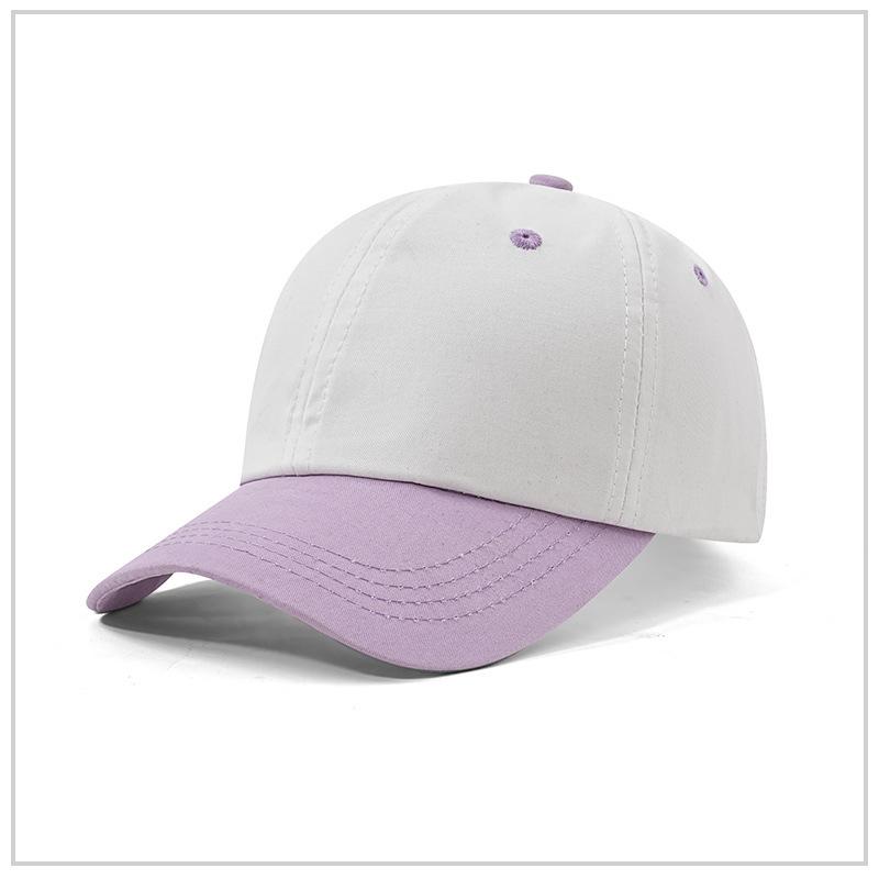 Customized Printed Children Pure Cotton Color Blocked Baseball Caps Breathable Soft Top Outdoor Sports Duck Tongue Hats For Kid