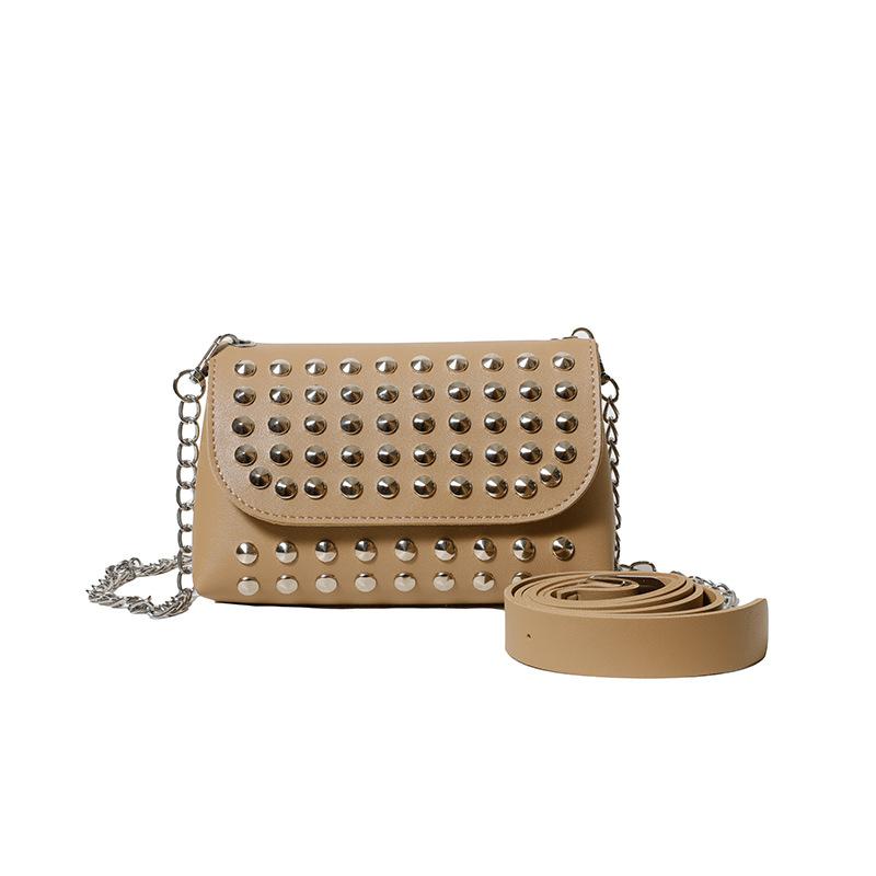 European and American Trends, Personalized Rivets, Simple Chain, Shoulder Mobile Phone Bag, Niche Design, Versatile, Foreign Style Messenger Bag,