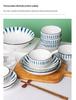 Japanese 10-Person Tableware Set: Creative Rice Bowls, Plates, and Noodle Bowls Combination.