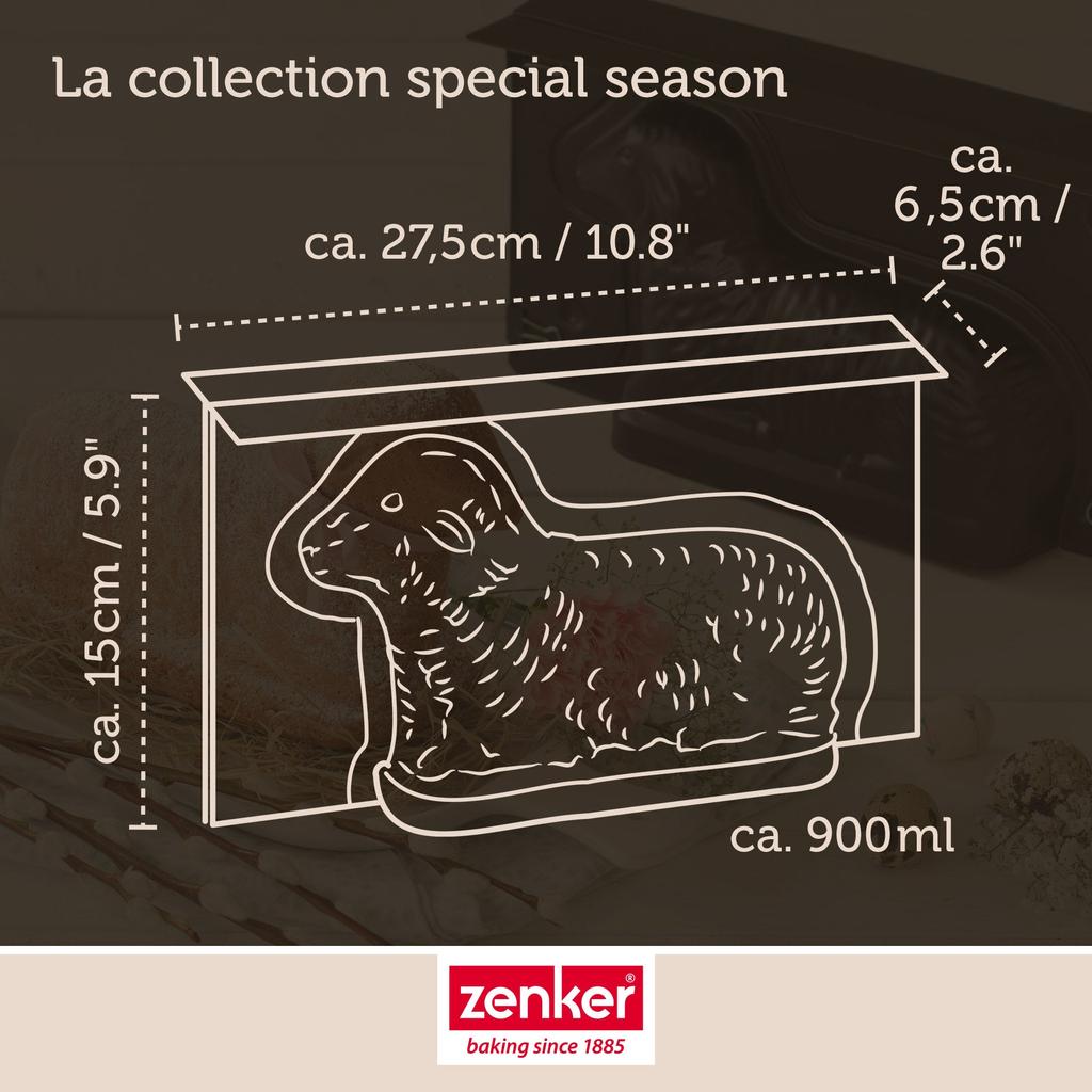 Zenker Special Season Paschal Lamb Shaped 3D Cake Mold Ref. 9101