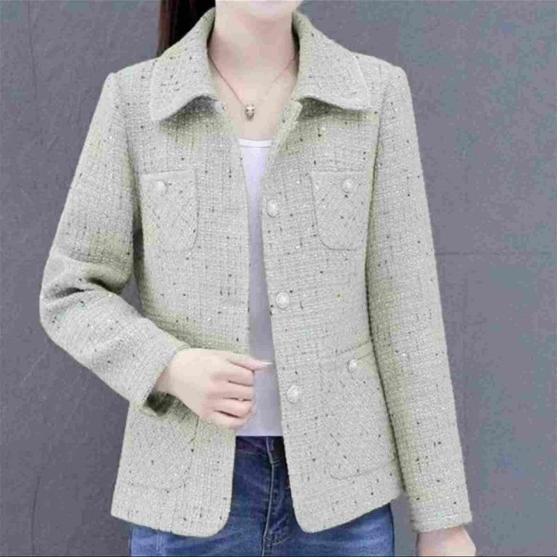 Popular Internet Celebrity Short Jacket Middle-aged Women's Casual Suit Small Person's Outer Top