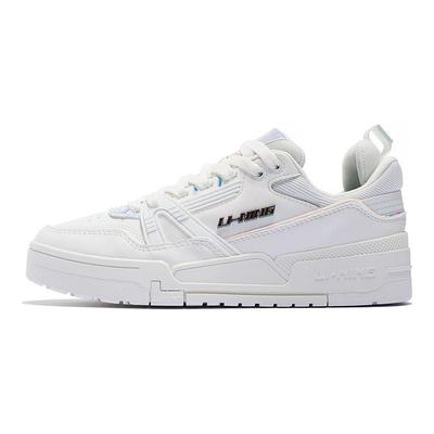 Li Ning 001 Btc Comfortabele Zachte Klassieke Casual Lage Sneakers Dames sneakers Wit Blauw AGCS104-2