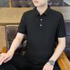 Ice Silk Short Sleeve Men'S T-Shirt Polo Shirt New Casual Shirt Men'S Group Lapel T-Shirt Workwear