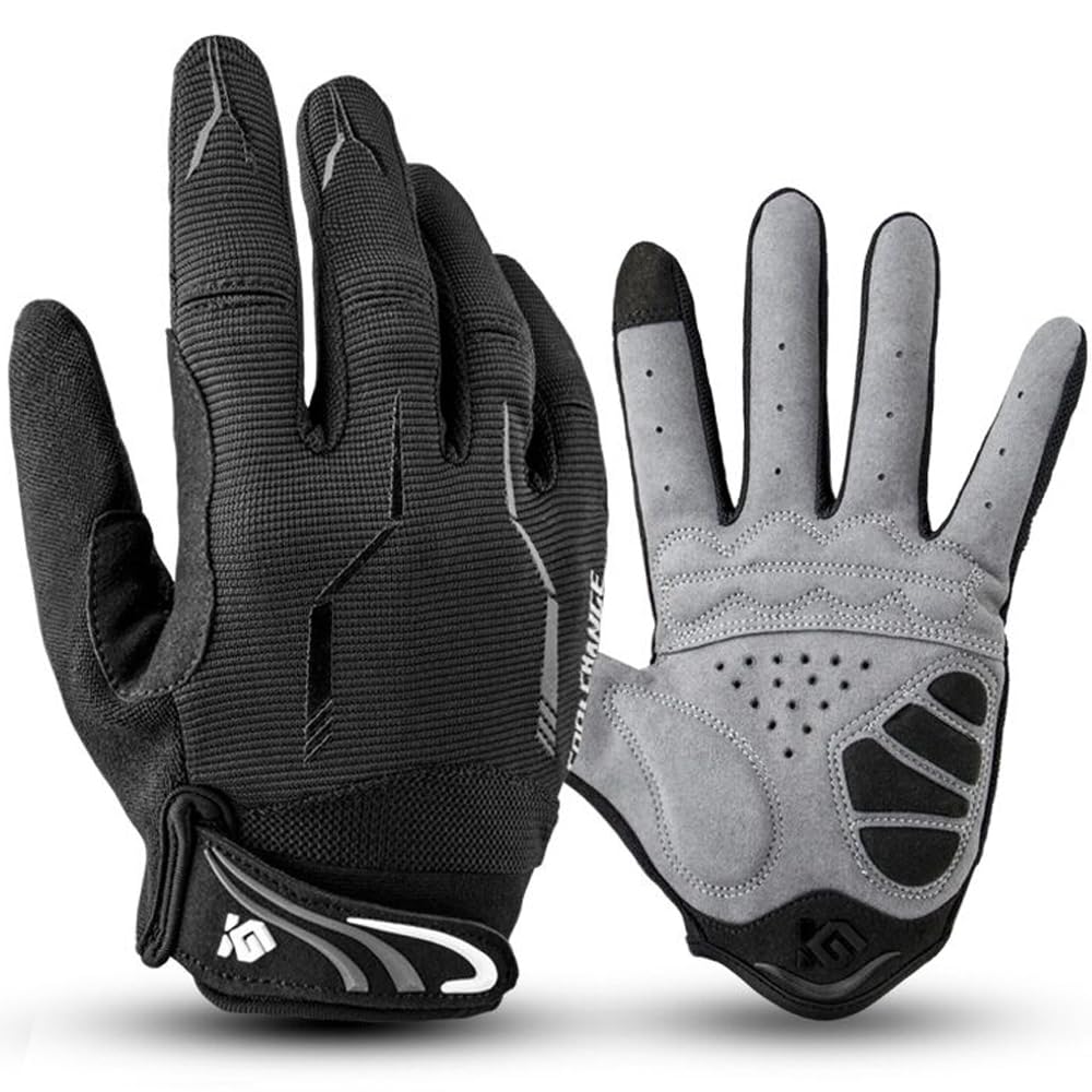 Cycling Gloves for and UV Smartphone and Spring, Summer, Fall, Protection, Compatible, Breathable, Shock-Absorbing, Abrasion-Resistant, Quick-Drying,