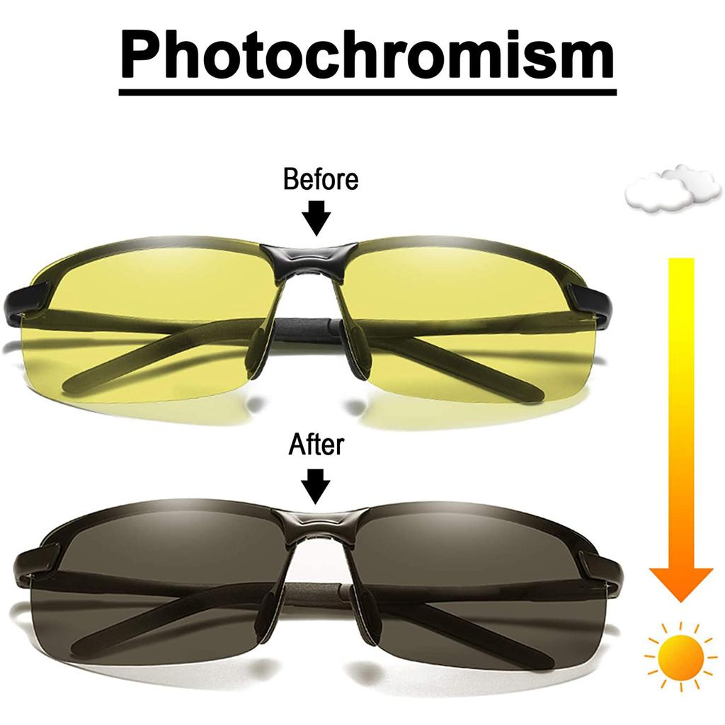 Photochromic Pilot Sunglasses UV400 Protection Sunglasses  Glasses