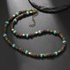 Emperor Stone Beaded Men's Collarbone Necklace: Stylish European & American Hip Hop Abacus Bead Chain