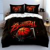 Basketball Design Three-Piece Set Kid'S And Adults' Bedroom Decor, Exquisite Three-Piece Bedding Set Gift