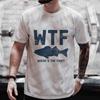 Summer Men T Shirt Street Style Retro Hiphop Fish Cartoon Short Sleeved T-shirt Men Women Top Fisherman Vintage Oversize T Shirt