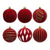 6pcs White Red Green Christmas Pendant Ball Christmas Tree Hanging Decoration  Hotel Office Decor