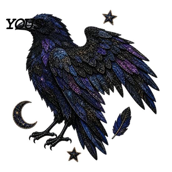 Beginner Sewing Materials Mythic Wilds DIY Patchwork Kit, Layered Fabric Art Dragon Handcrafted Wall Hanging Kit Phoenix Mythical Creature for