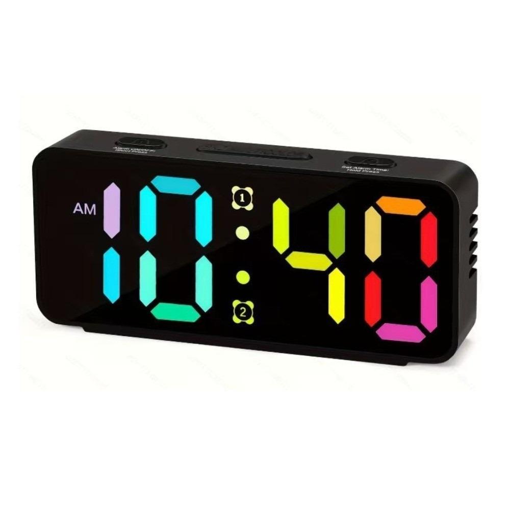 Multi-functional Table Clock RGB Display Digital Alarm Clock Fashion Desktop Alarm Clock Bedroom