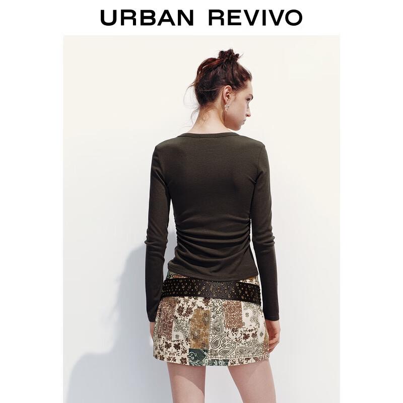 UR2025 Women's Solid Color Long-Sleeve T-Shirt