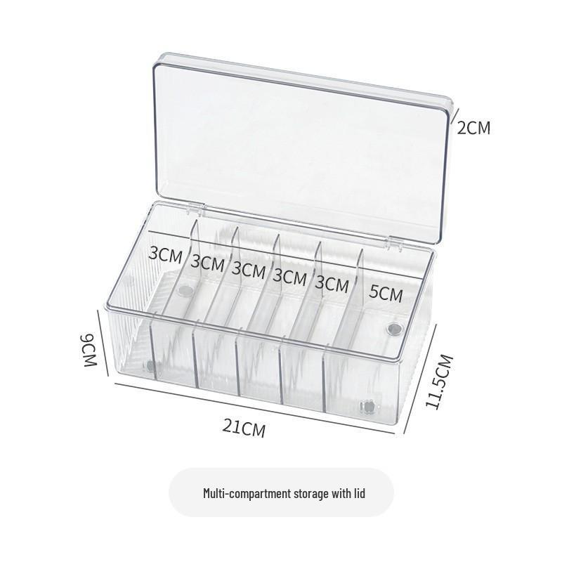 Nail & Eyelash Organizer: Acrylic Storage Box for Cosmetics & Tools