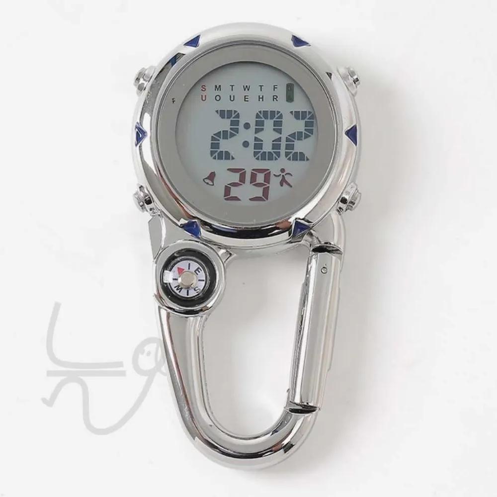 N7 Carabiner Sports Watch Silver Blue Military Carabiner Hiking Watch