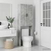 Toilet Cabinet HOORN Concrete Grey 66 x 25.5 x 190 cm