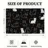 4pcs Set of Table Mats with Cute Cat Simple Line Drawing Patterns - 12" X 18" Rectangular Kitchen Dining Table Mat - Suitable Fo
