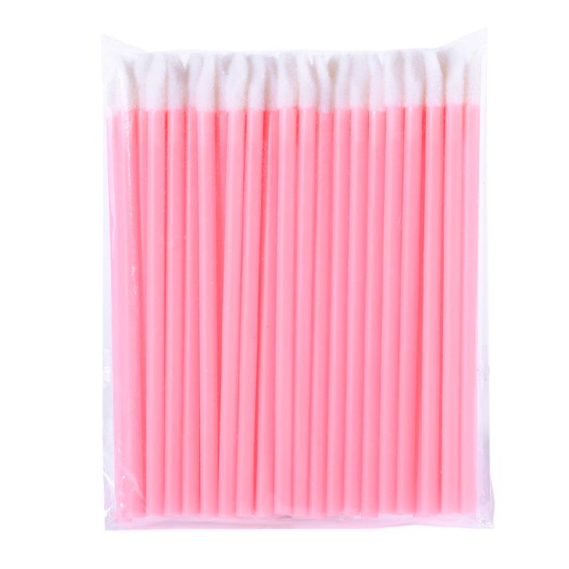 Compact Nylon Lip & Eye Makeup Brush - Disposable, Hollow Rod Design for Lipstick, Lip Gloss, and Eyeshadow Application
