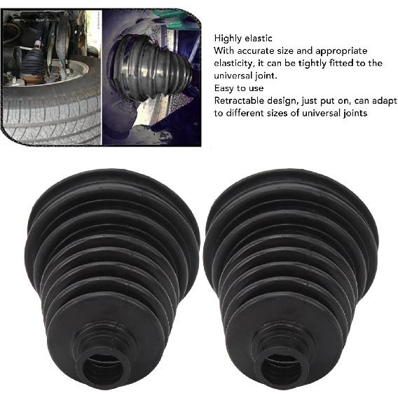 Raguso Universal CV Joint Boot Black Telescoping Constant Joint Boot Silicone CV Boots CV Constant Velocity Dust Cover Drive Shaft Joint Boot Cover