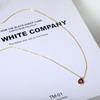 Baroque Ruby Water Drop Necklace Women's Clavicle Chain Classic Elegant Retro Temperament Necklace