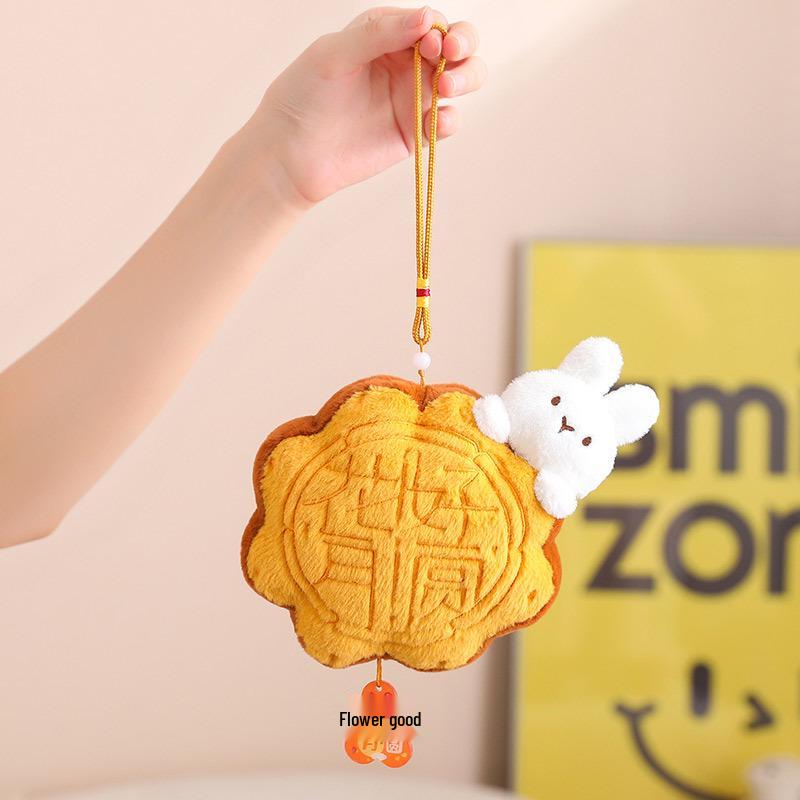 Creative Mooncake Plush Doll Pillow - Small Pendant for Mid-Autumn Festival & Corporate Gifts