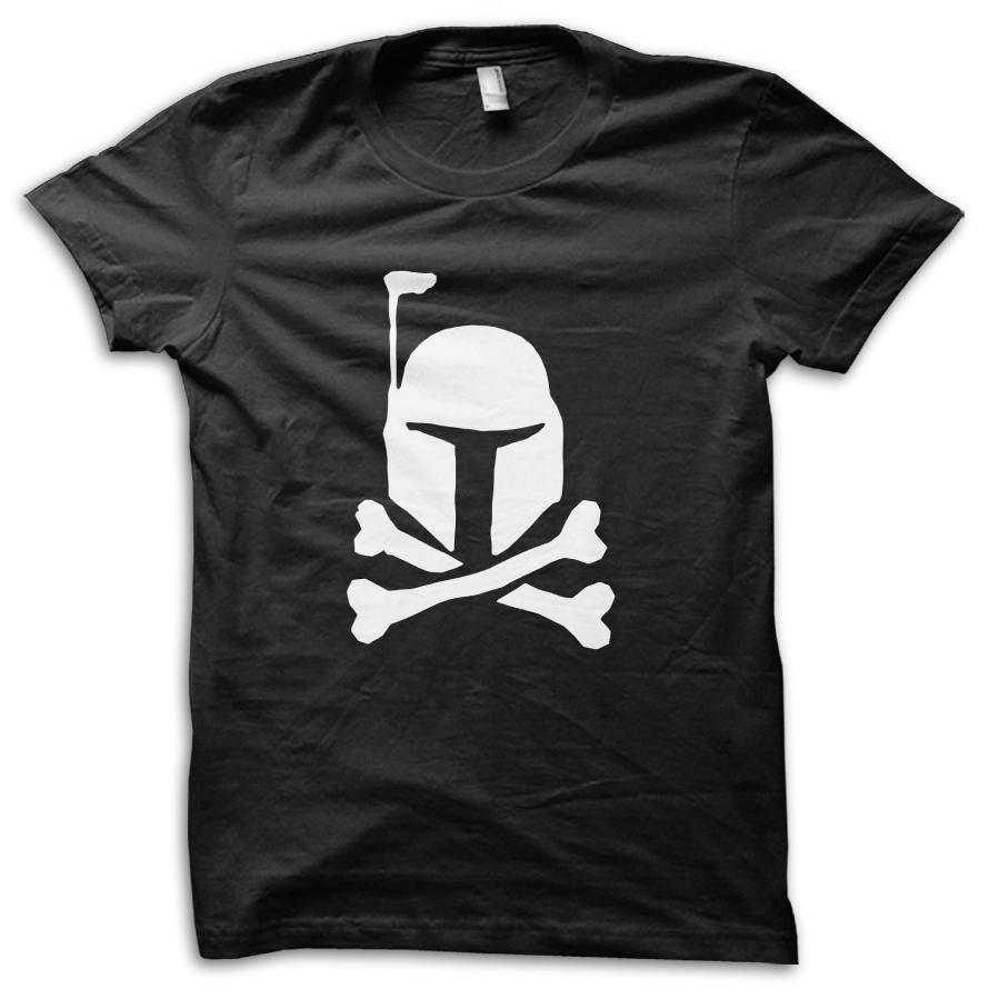 Футболка Star Wars Пародия на флаг с черепом и костями Боба Фетта Jolly Roger M5555 4XL
