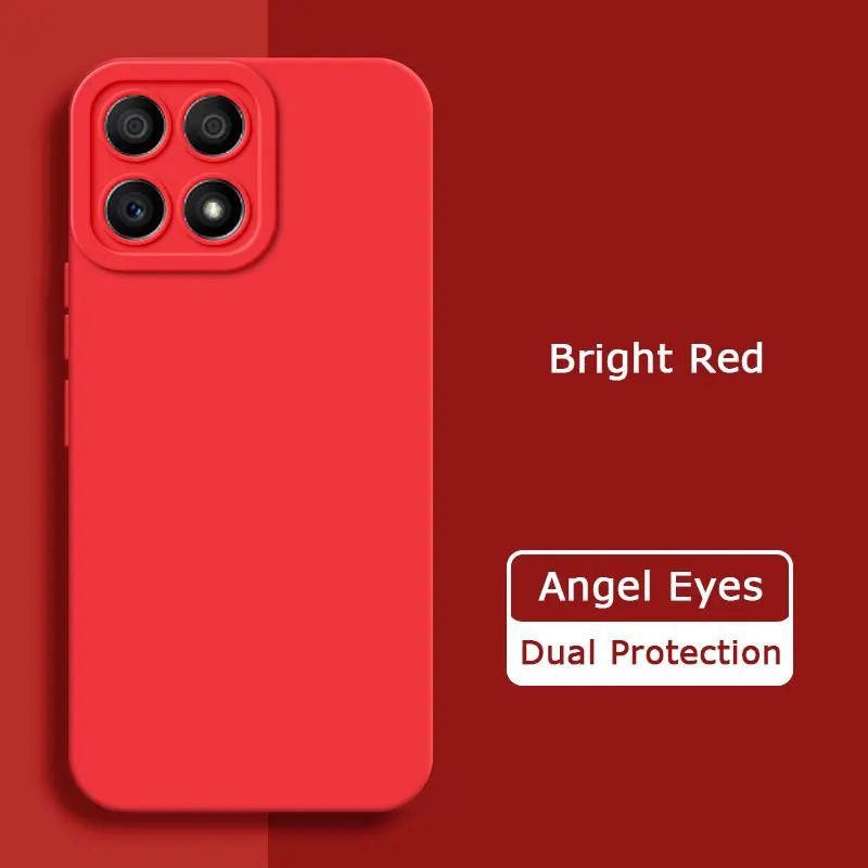

Квадратный жидкий силиконовый чехол Angel Eyes для Honor X30 X30i 5G Мягкий водонепроницаемый чехол для телефона HonorX30i i Fundas Honor X30i ярко-красный