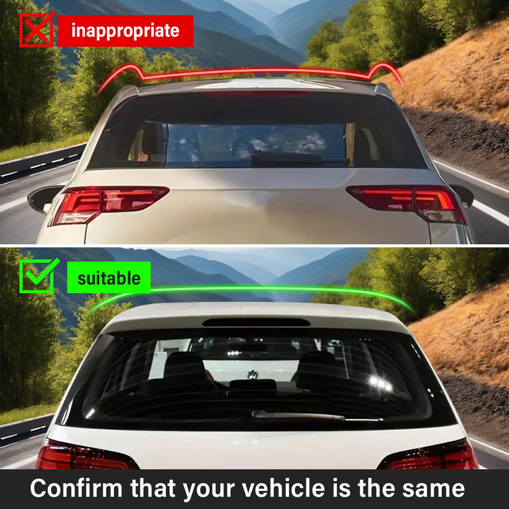 Universal Car Trunk Tail Rear Wing Spoiler Abs Car Trunk Roof Spoiler Modification Car Rear Wing Accessories Black Accessories