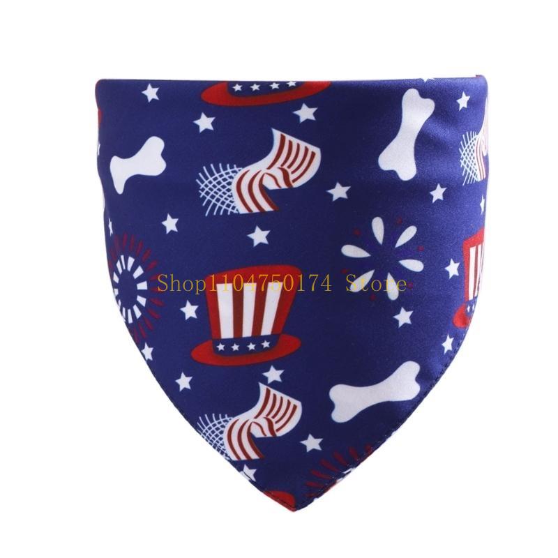 Cats Costume Neck Scarf Pet Dog Independence Day US Flag Printed Pet Bandanas top sale