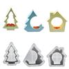 Candlestick Molds Silicone Crafts Mold House/Tree Shape Candle Stand Moulds Silicone Texture Ornament Molds for Candle
