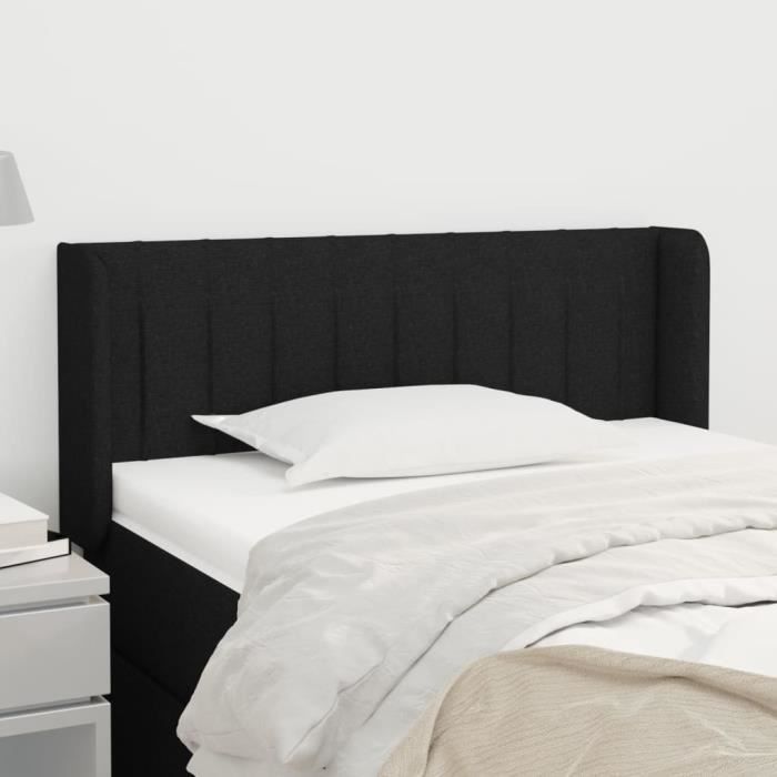 VidaXL Headboard with Ears Black 93x16x78-88 Cm Fabric3118990