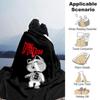1pc cat dan dan Soft Flannel All Season Throw for Home, Office, Outdoor UseDurable Comfort Soft Warm Throw for Home