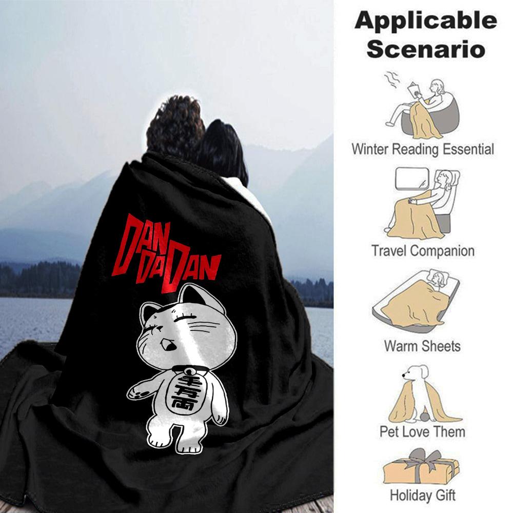 1pc cat dan dan Soft Flannel All Season Throw for Home, Office, Outdoor UseDurable Comfort Soft Warm Throw for Home
