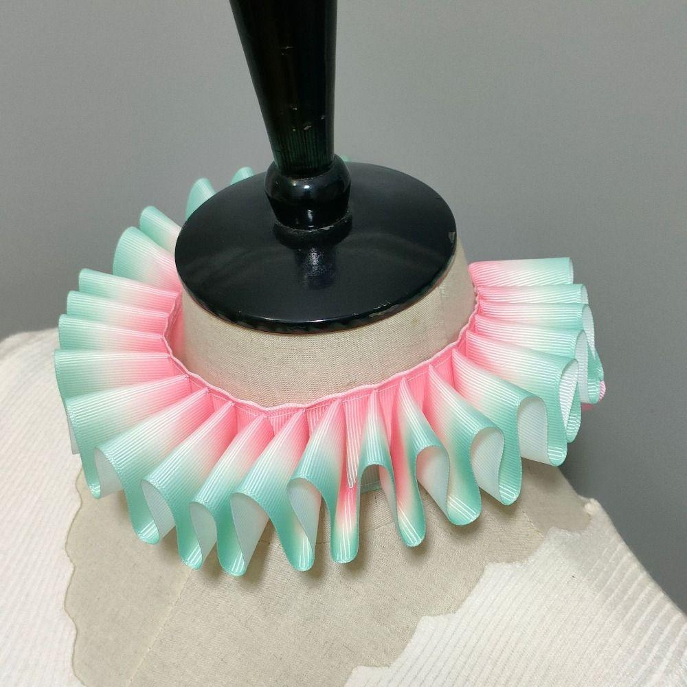 Victorian Costume Neck Ruffled Collar Vintage Renaissance False Collar  Halloween