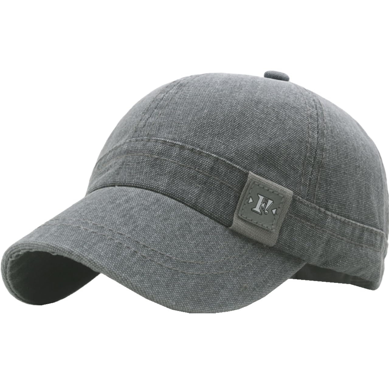 

CZ198 [White Fang] Hat, Cap, Plain, Brim, Cool, Simple, Outdoor, Casual, Natural, Men s, (Gray) сірий колір