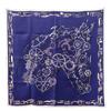 HERMES  004148S10  Scarf Marine/Palme/Blanc/Blue Silk Women