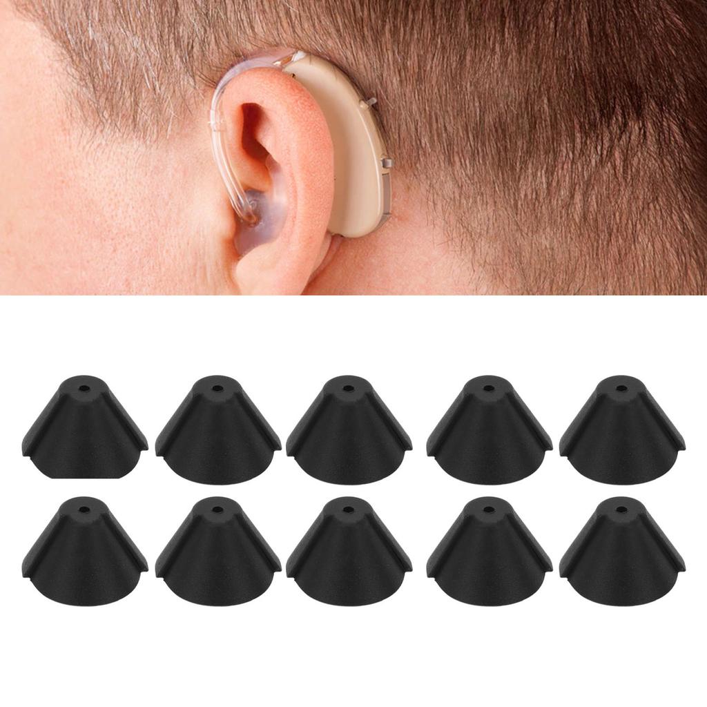 10pcs Hearing Amplifier Ear Plugs Flexible Horn Shaped Silicone Hearing Amplifier Eartip