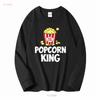 Popcorn King Machine Movie Snack Maker T Shirt Men vintage Washed Comfortable graphic Top For Everyday Wear Stretched Unisex