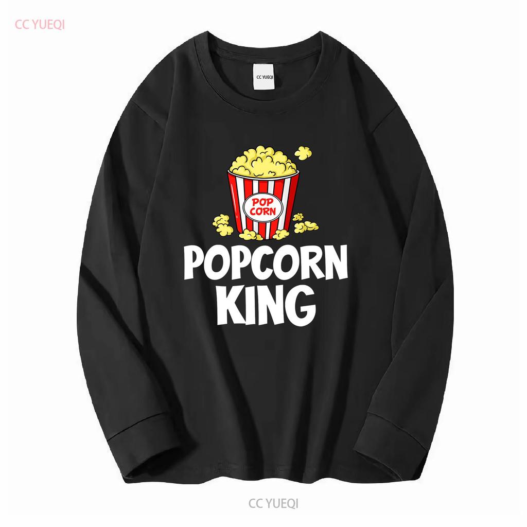 Popcorn King Machine Movie Snack Maker T Shirt Men vintage Washed Comfortable graphic Top For Everyday Wear Stretched Unisex