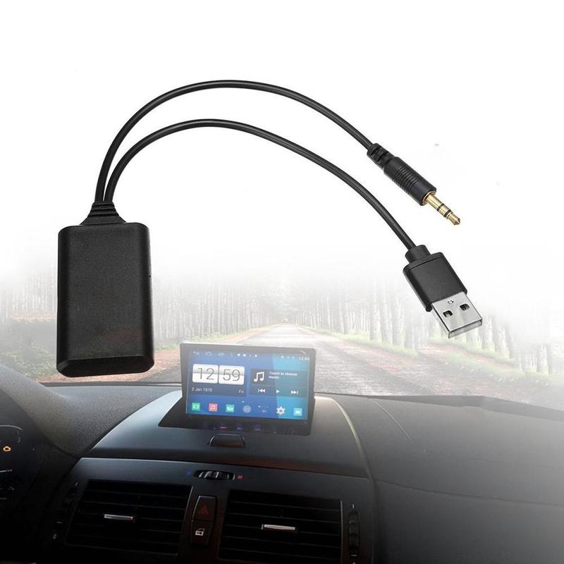 Car AUX Bluetooth Adapter, Wireless Audio Receiver with HIFI Sound Quality, Hands-Free Calling Music Player for Vehicle