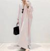 New European & American Women's Plus Size Striped Long Nightgown - Breathable & Loose Homewear