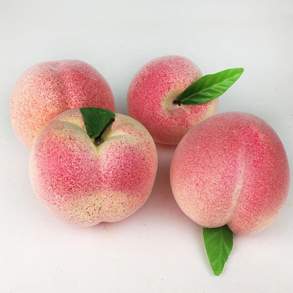 10pcs Mini Artificial Foam Peach Handicrafts Realistic Fake Peach Fruit Lifelike Faux Fruit Ornament Wedding Party Decor
