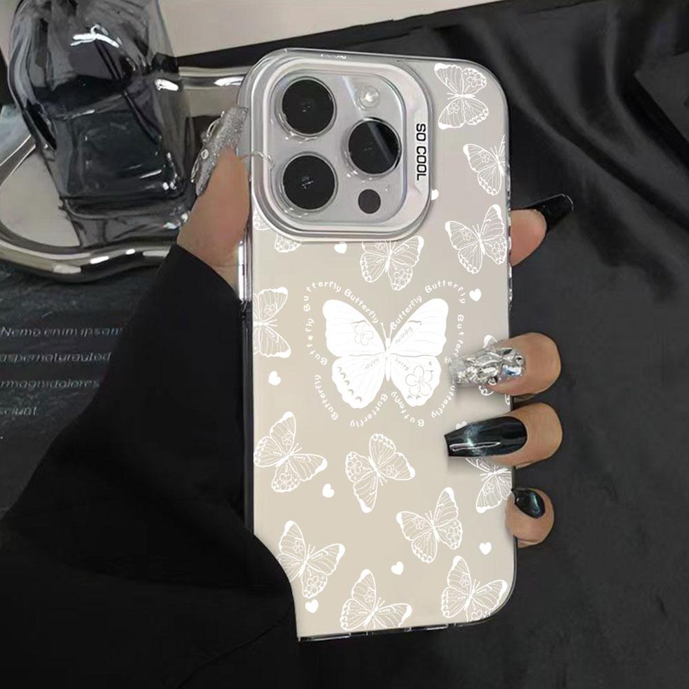 Fashion Butterfly Case For Tecno Pova 7 4G 5G Pova 7 Pro 5G Shockproof Bumper For Tecno Pova 7 Neo 4G Silvery IMD Phone Cases