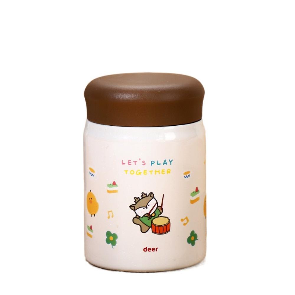 

Portable Mini Vacuum Flask Stainless Steel Outdoor Congee Pot Thermal Lunch Box Office кавовий