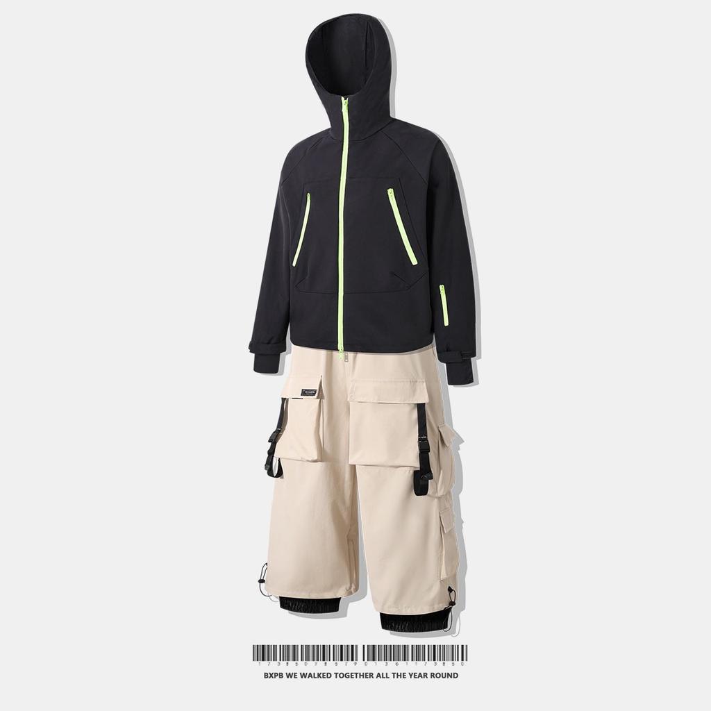 Northeast Snow Town Waterproof Ski Suit Set, Unisex, Single/Double Board, Cotton-Padded, Warm & Professional.