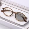 Oval Frame Photochromic High-Definition Myopia Glasses Unisex Ultra-Lightweight Comfortable Anti-Blue Light Eyewear 0 To -4.0