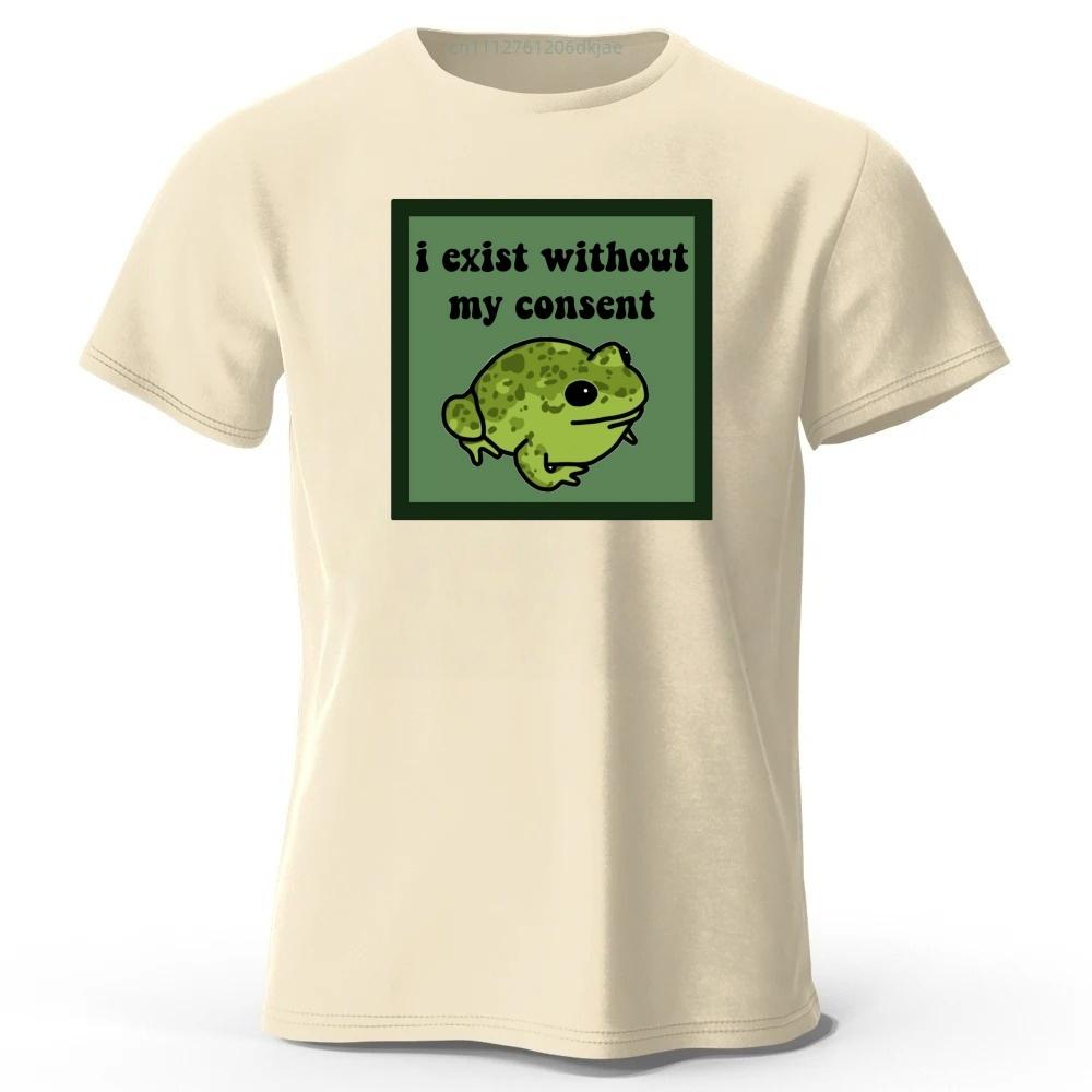 

Fun Frog Pure Cotton Printed Short Sleeves Men s Fashion New Style Running Sports T-shirt Loose Large Soft Top XL бежевый