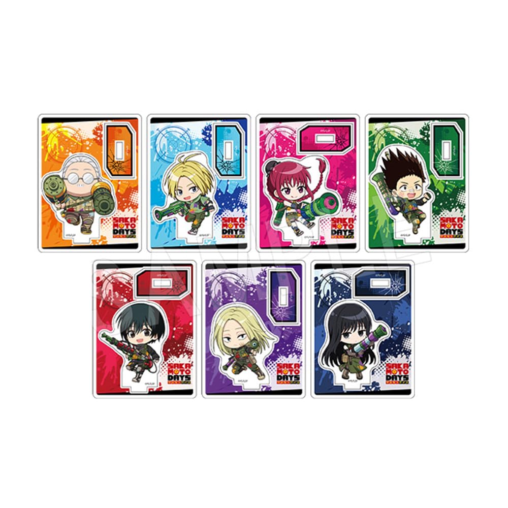 

SAKAMOTO DAYS Торговая акриловая подставка Пейнтбол Мини-версия персонажа. Коробка из 7 частей