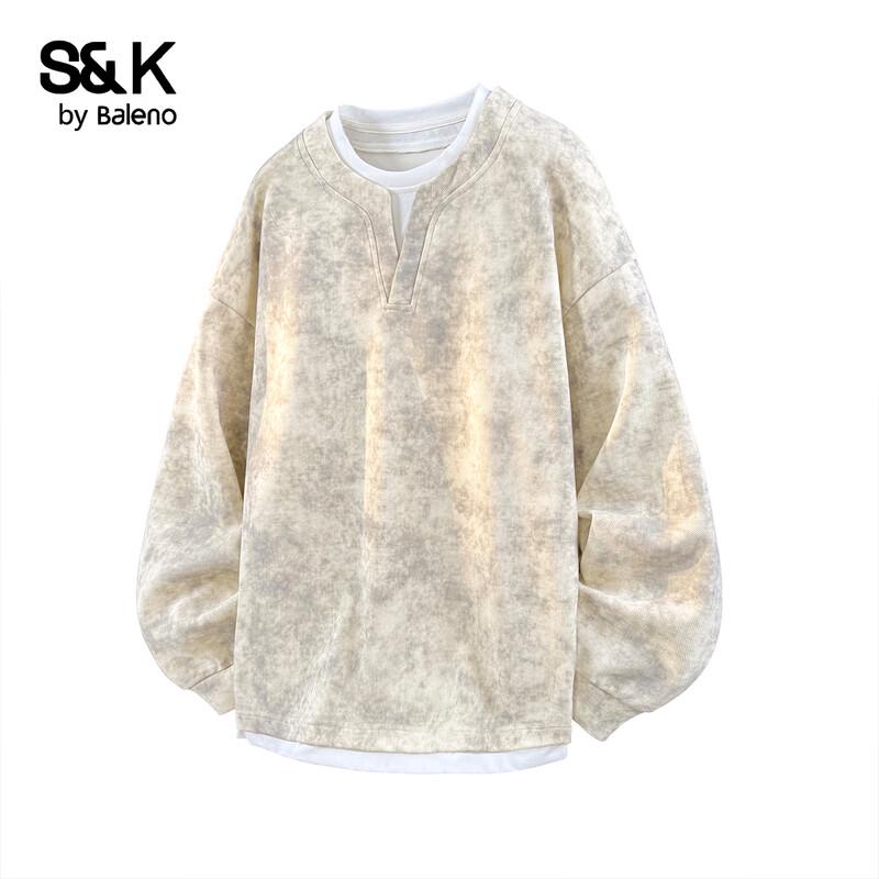 

Мужская ретро-толстовка Baleno S&K с эффектом состаривания, имитация двух предметов L